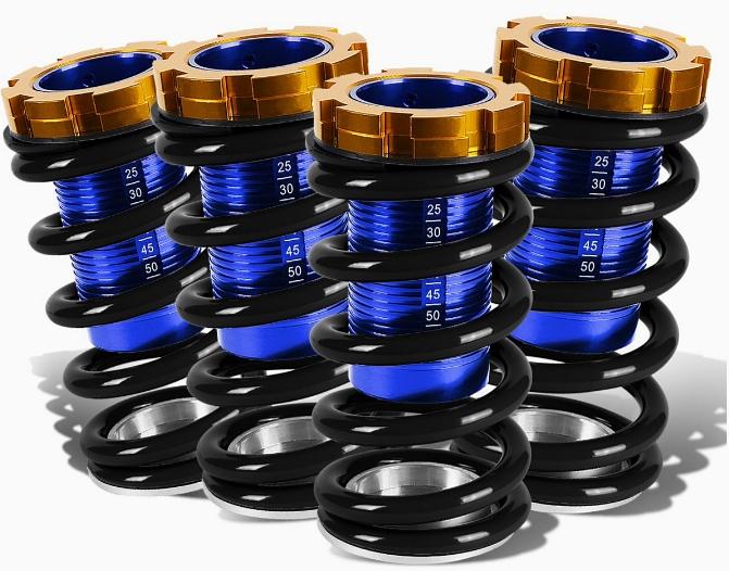 88-91 Honda CRX/90-01 Acura Integra/88-00 Honda Civic 93-97 Honda Del Sol Black Coilovers