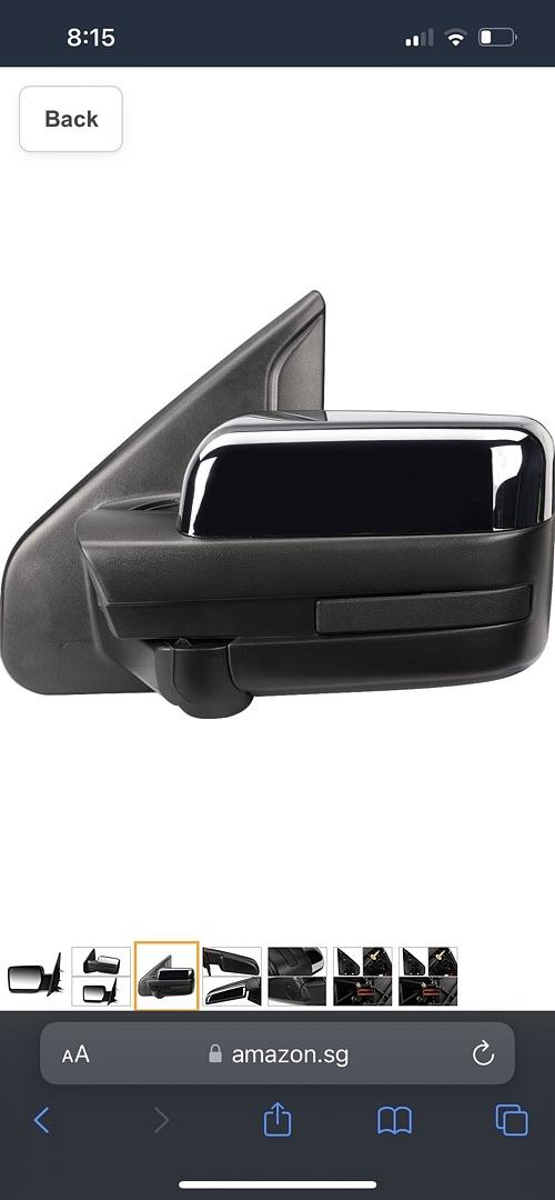 Towing Side Mirror Assembly, Left Side Only (NEW)