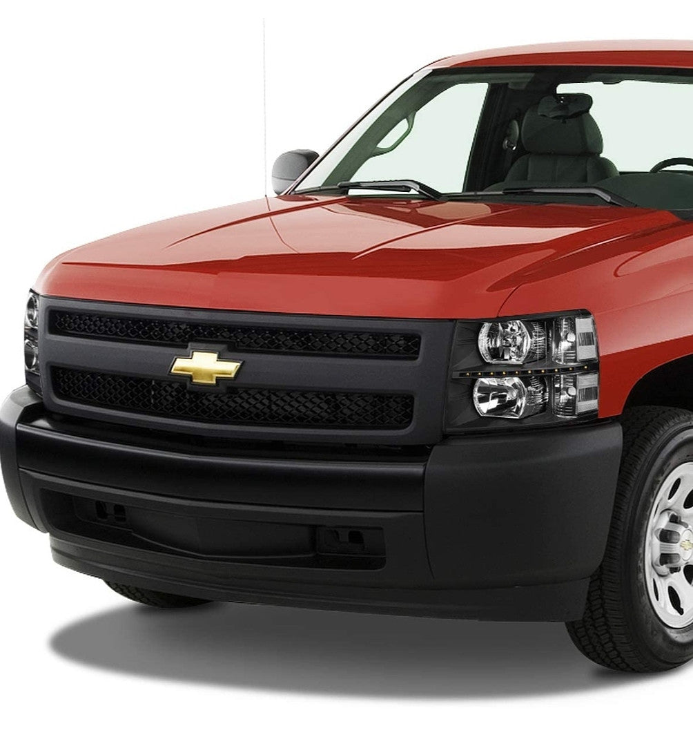 07-13 chevy silverado headlights led black housing