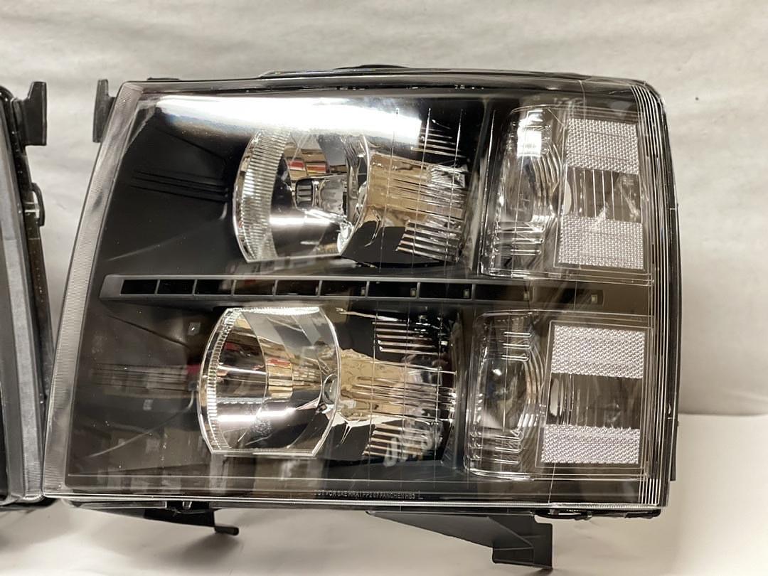 07-13 chevy silverado headlights led black housing