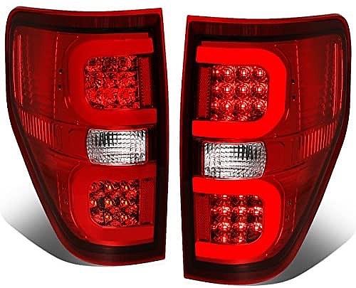 2009 to 2014 Ford F150 Red LED Tail Light Luces Traceras Micas Calaveras Faros Focos Luz Light