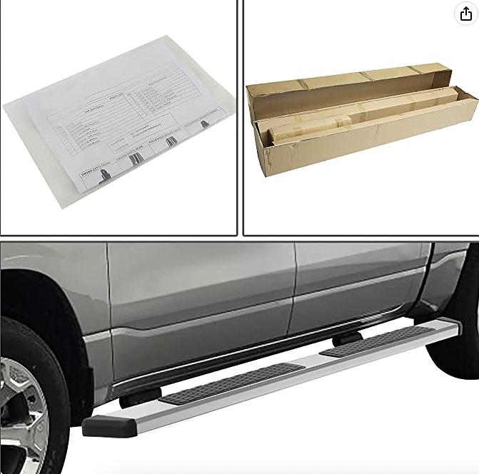 2009 to 2018 Dodge Ram Crew Cab ONLY Running Boards Estribos Side Step 5 inch Chrome