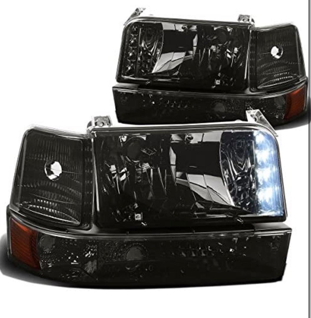 1992 to 1996 Ford F-150 F-250 F-350 Bronco Headlights Luces Micas calaveras faros Focos smoked led