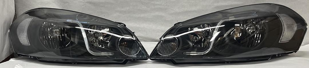Black Housing Headlights With LED Day Running Light Strip Replacement For 06-13 Impala