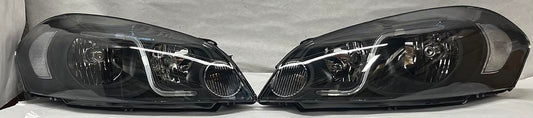 Black Housing Headlights With LED Day Running Light Strip Replacement For 06-13 Impala