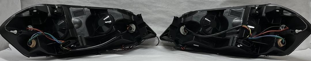 Black Housing Headlights With LED Day Running Light Strip Replacement For 06-13 Impala