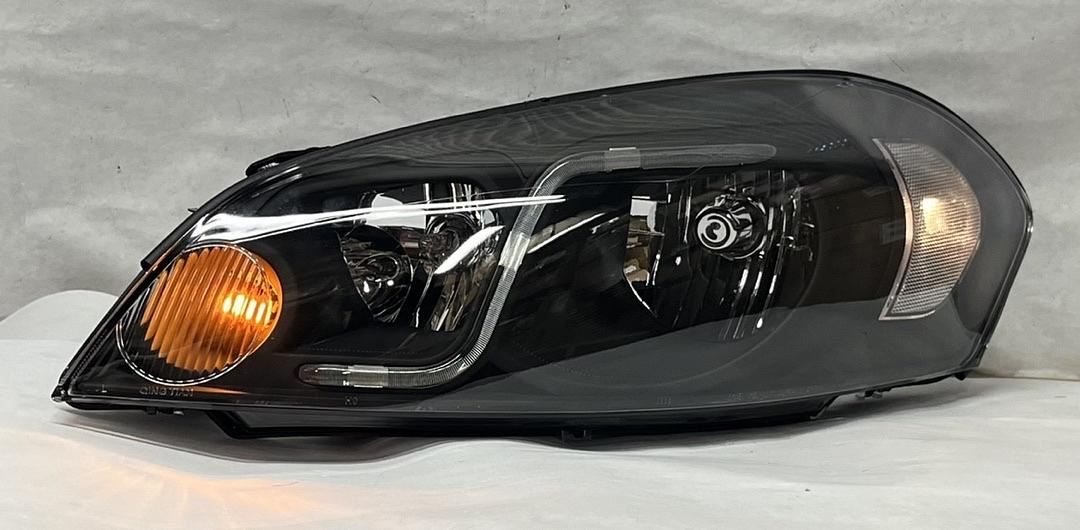 Black Housing Headlights With LED Day Running Light Strip Replacement For 06-13 Impala