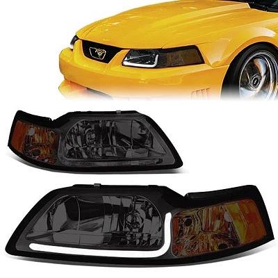 99-04 Ford Mustang LED Smoked amber HEADLIGHTS