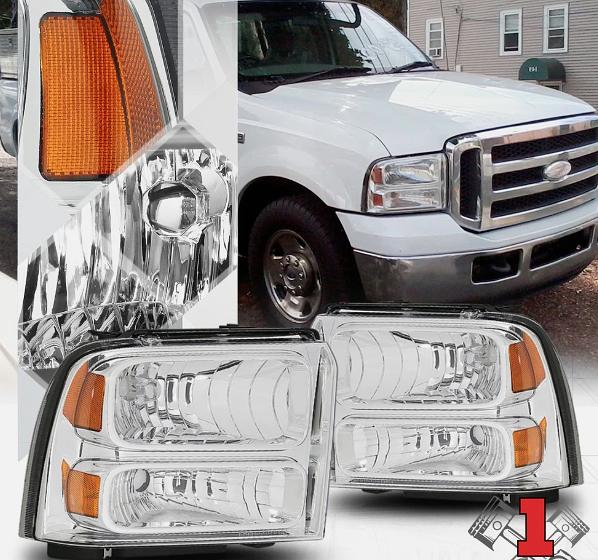 Headlights. Ford F-250 / F-550 Super Duty Headlights For 2005 To 2007