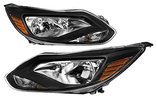 12-14 Ford Focus Black Housing Amber Amber