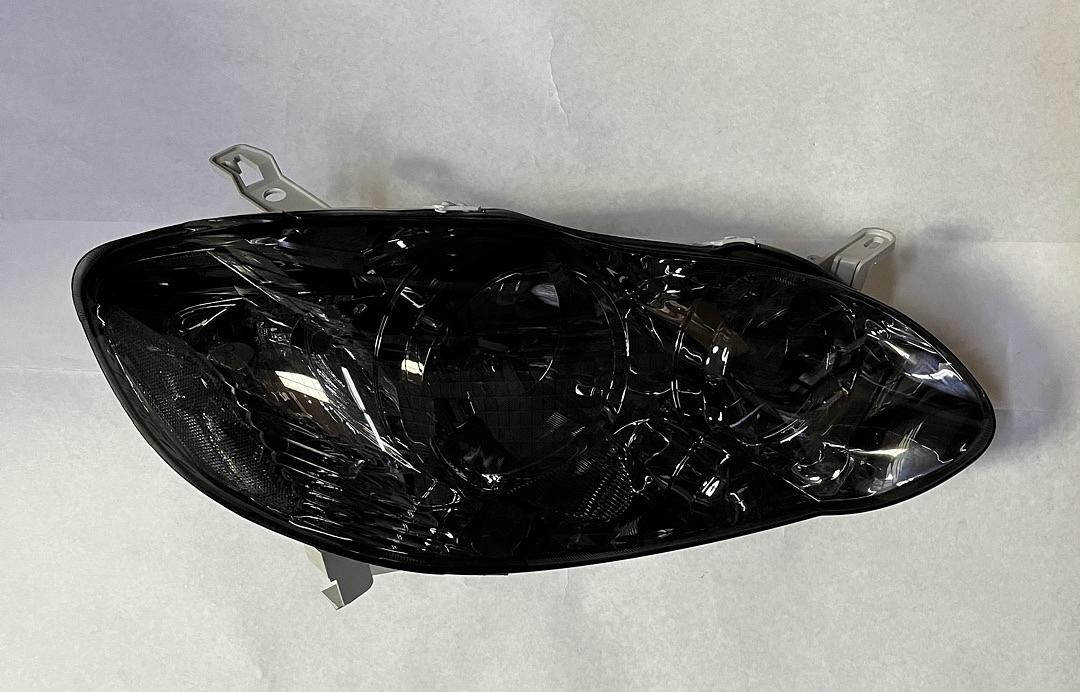 03 to 08 Toyota Corolla Right Side Passenger Headlight Smoked lens