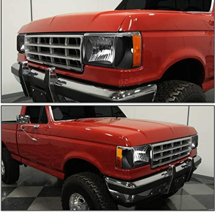 1987 to 1991 Ford Bronco F150 F250 F350 OEM STYLE Headlights Luces Micas Calaveras Faros Focos