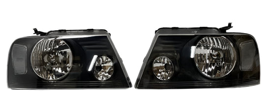 2004 to 2008 Ford F150 Lincoln Mark LT Chrome Headlights Luces Claras