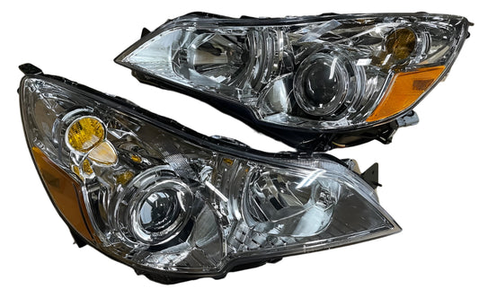 2010 to 2014 Subaru Outback Legacy Chrome Projector Headlights Luces Micas Proyectores