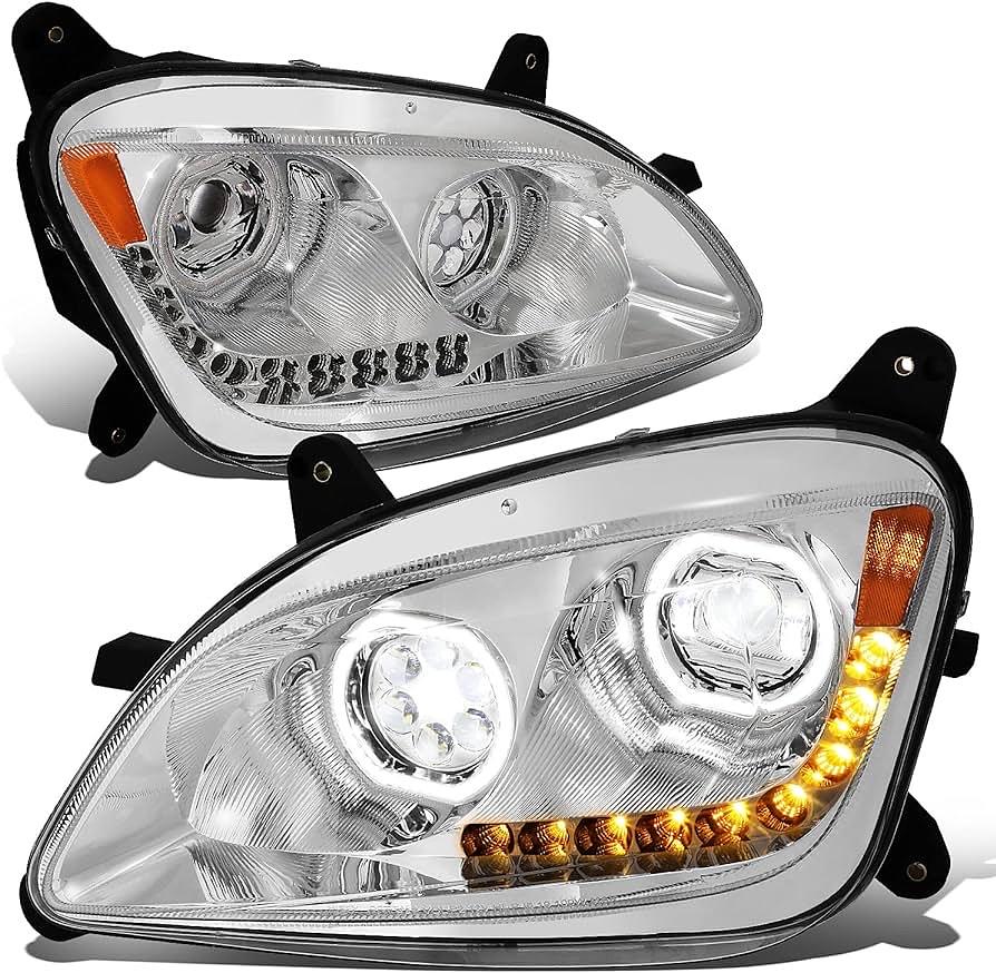 2011 to 2020 Peterbilt 587 and 579 Headlights Luces Faros Calaveras Trailer Camion Luz Chrome LED