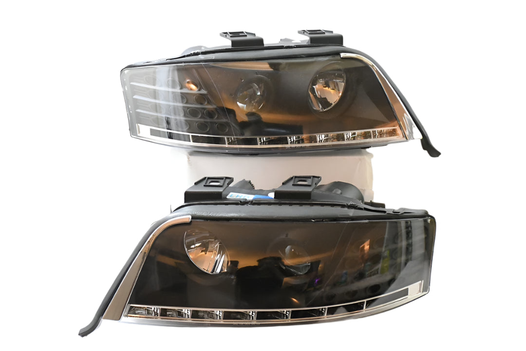 1998 to 2001 Audi A6 Quattro DRL Projector LED headlights Luces Micas Proyectores