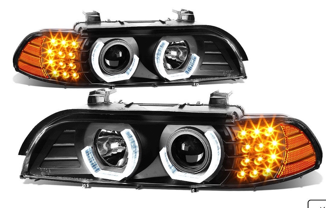 1996 to 2003 BMW 525i 528i 530i 540i M5 Projector LED Halo Color Changing Headlight Luz Micas faro